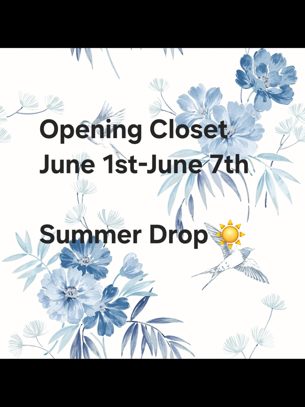 Summer Opening 1 Week